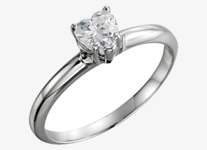 heart shaped engagement ring