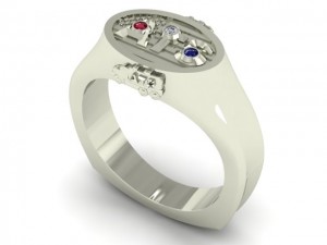 14K White Gold ATS Signet Ring  